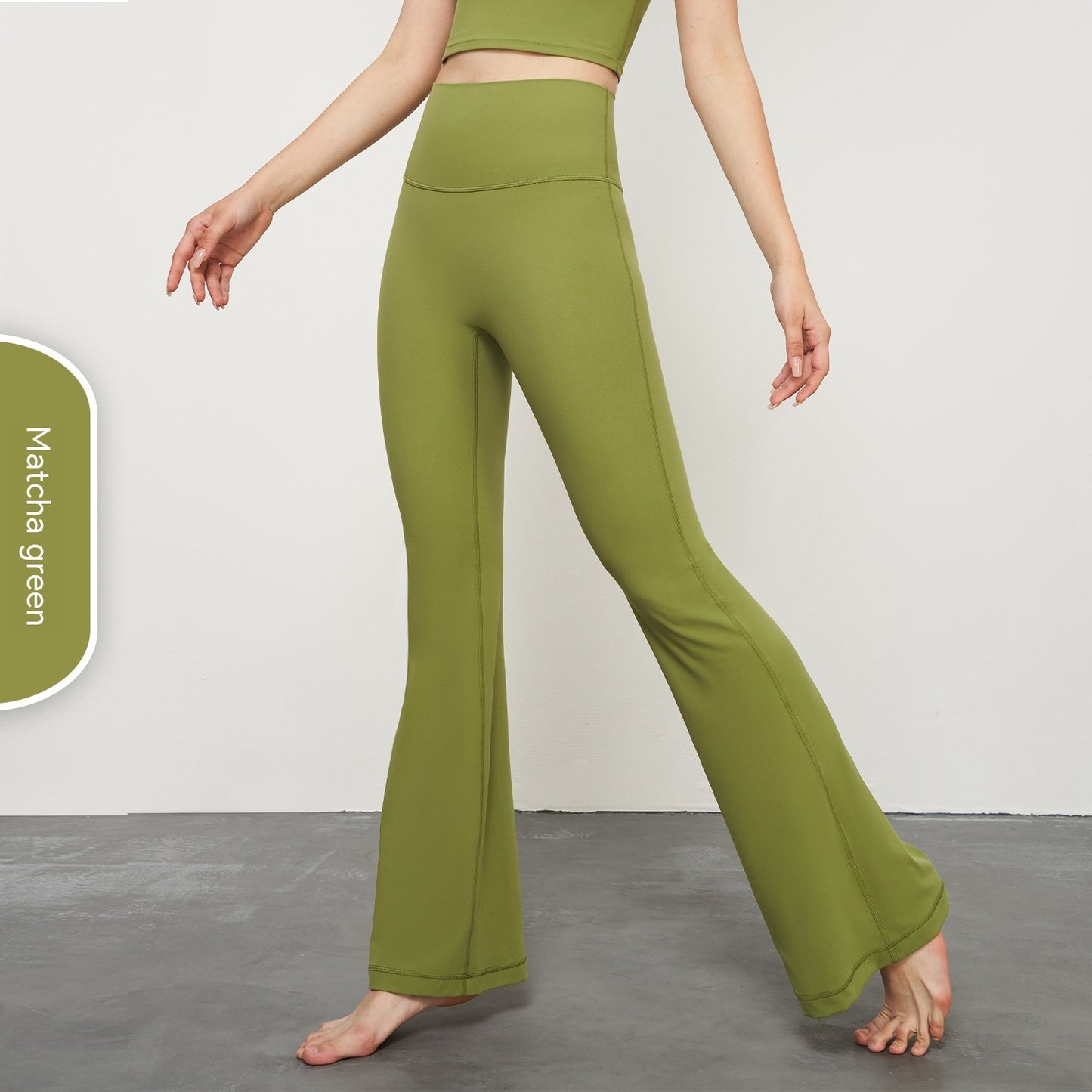 Pantalon de yoga décontracté, couleur unie, sans taille, à la mode pour femmes