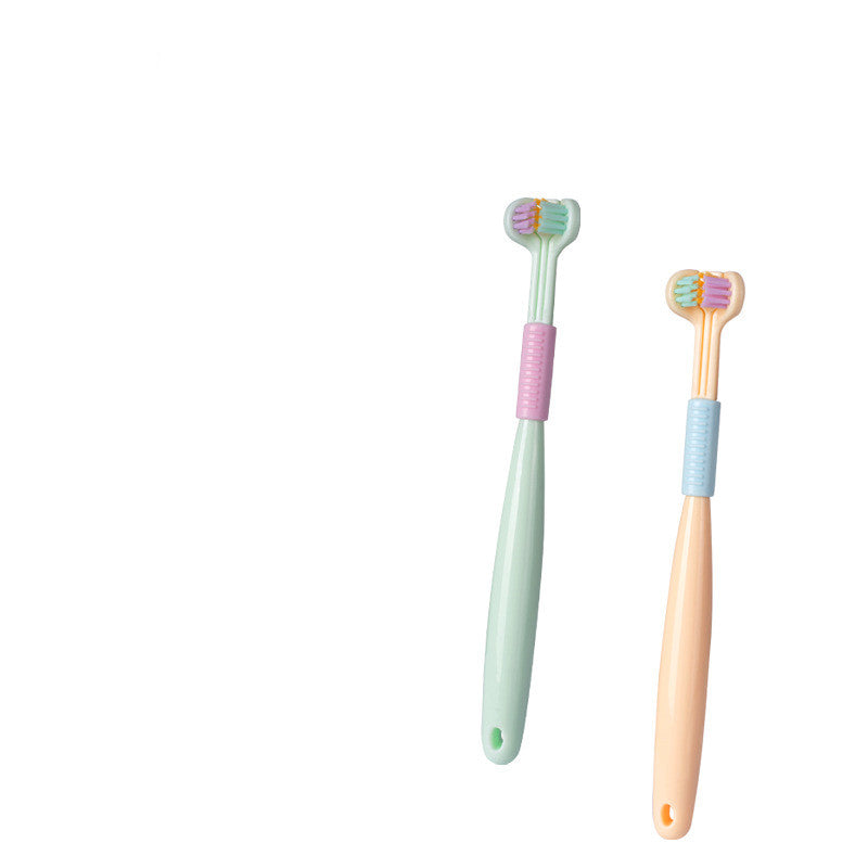 Three-sided Macaron Soft Bristle Toothbrush Care Safety Toothbrush Teeth Deep Cleaning Portable Travel