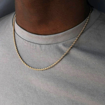 Collier chaîne cubaine Figaro en acier, bijoux pour hommes et femmes