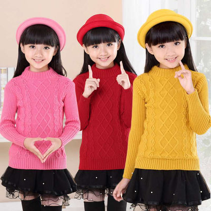 Girls Plus Velvet Thick Double Layer Sweater