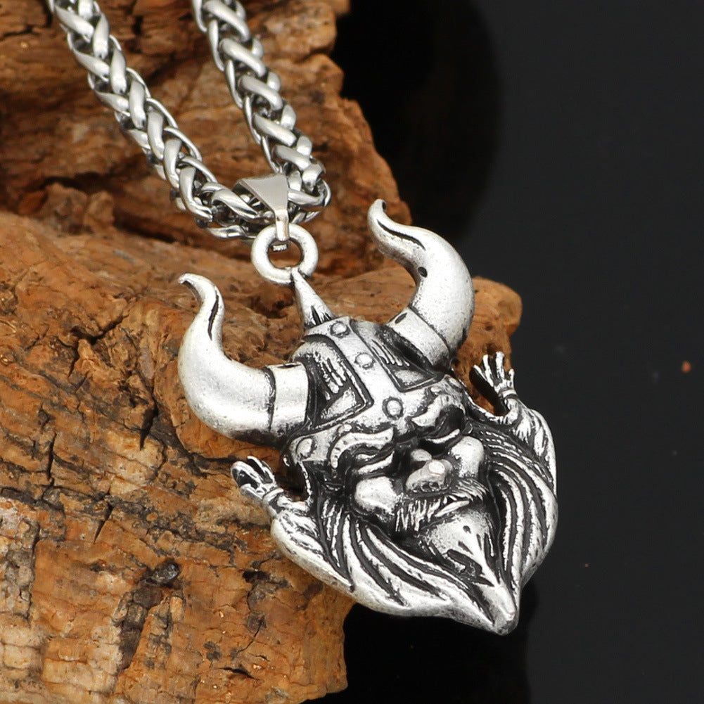 Collier pendentif nordique rétro pour hommes, bijoux