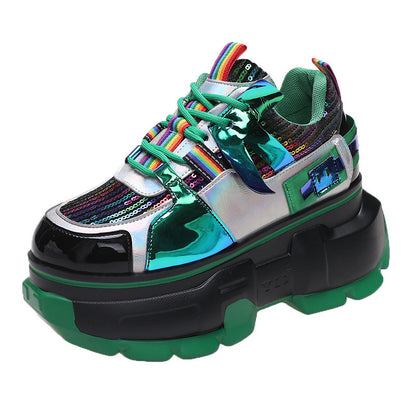 Daddy Shoes Fashion Lace-Up - Trendy Platform Shoes - Statement Collection