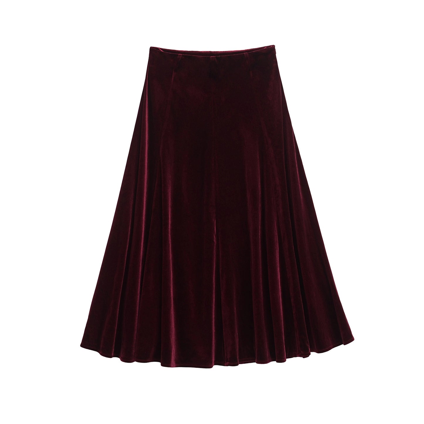 Women's Velvet A-Line Long Skirt - European Street Fashion