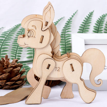 Children's DIY Wooden Toys, Wooden Toy Models, Three-dimensional Puzzles, Assembling Insect Models