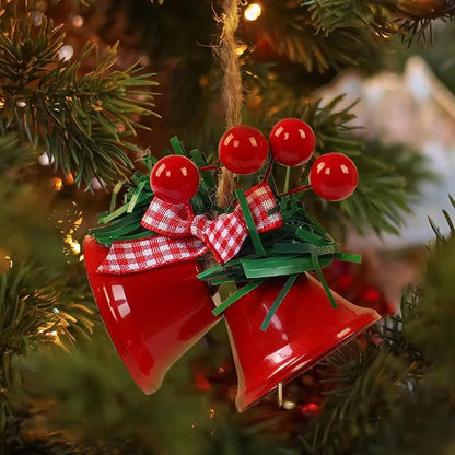 Chinese Hawthorn Bow Hemp Rope Jingling Bell Decoration