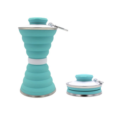 Bouteille d'eau en Silicone de 500ML, pliable, anti-fuite, Portable, pour sport, voyage, voyage en plein air, salle de sport, randonnée, Gadgets de cuisine réutilisables