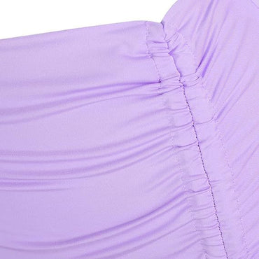 Professional Women's Sexy Ruched Midi Bodycon Skirt - Elasticity Tight Design (Casual Club Asymmetrical, High Stretch)