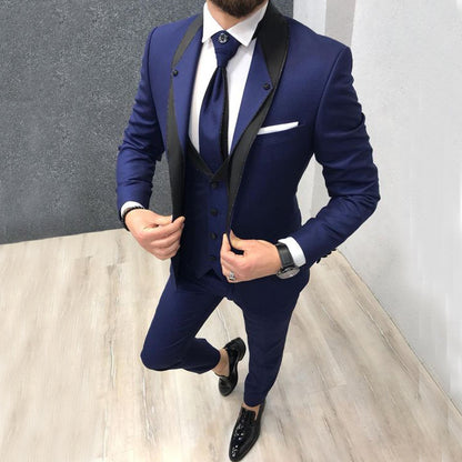 Men's Three Piece Groomsmen Clothing Suit