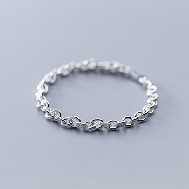 S925 Silverarmband koreanskt enkelt mode ankelbandsspänne Graceful Personality Chain