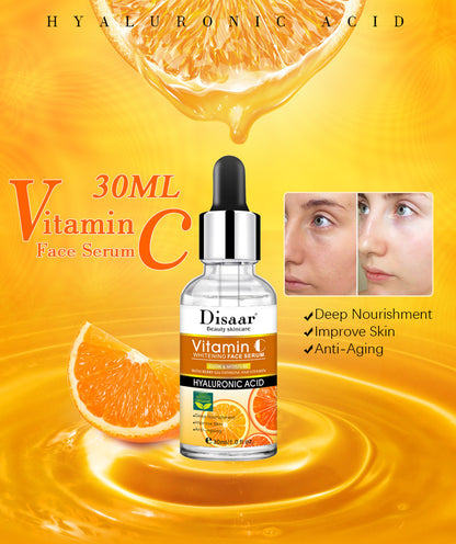 Sérum blanchissant pour le visage à la vitamine C et à l'acide hyaluronique