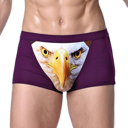 Personalized Men's Underwear Creative Animal Print Men's Underwear Sexy Boxer Briefs