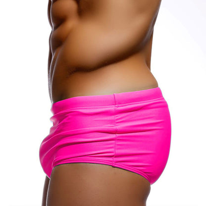 Solid Color Boxer Swimming Trunks Simple Loose Plus Size Fashion