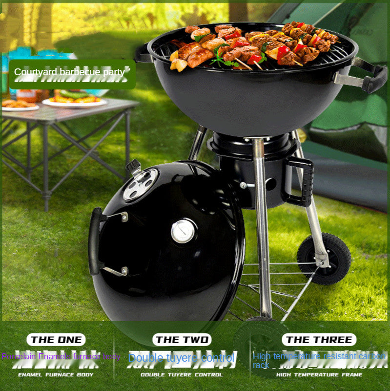 Outdoor BBQ Grill - Portable Charcoal Grill for Home