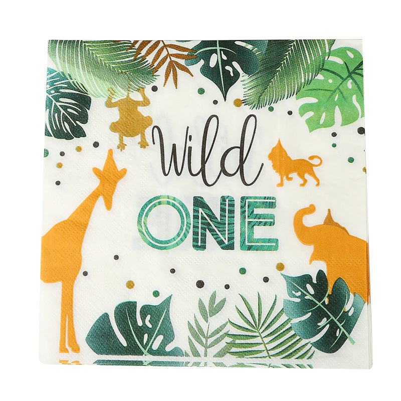 Wild Party WILD ONE Birthday Party Theme Tableware Set Paper Plate Paper Cup