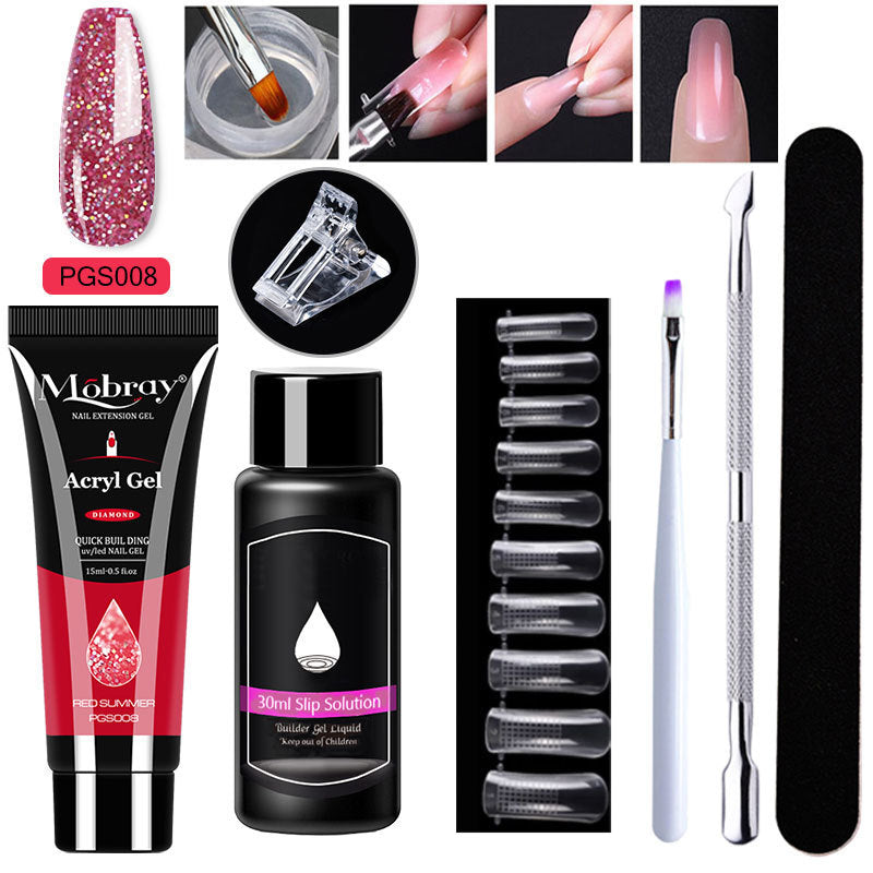 7-delad Nail Art Crystal Extender Set