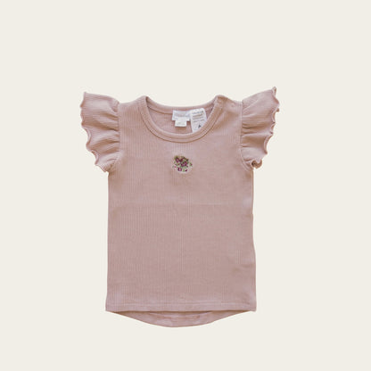 Rose Grey Broderade Stickning Baby Barnkläder