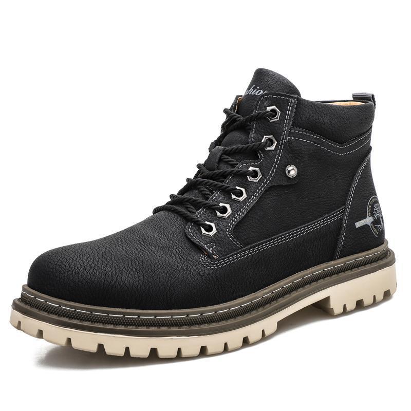 Casual High Top Leather Tooling Shoes Men