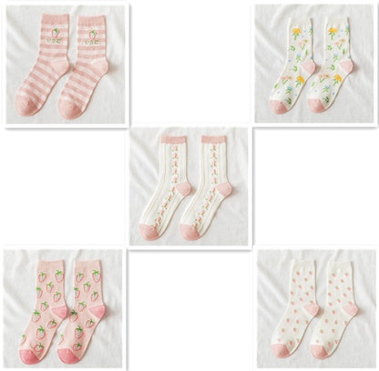 Chaussettes femme style Harajuku Kawaii