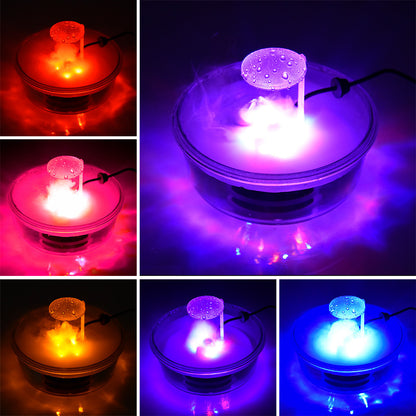 Halloween Mist Maker Indoor Fountain Horror Atmosphere Fogs Maker Small Pond Fogs Machine Atomizer Air Humidifier Holiday Decor