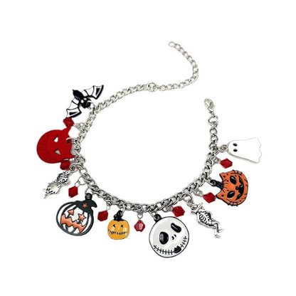 Bracelet d'Halloween avec crâne de citrouille fantôme, bijoux amusants