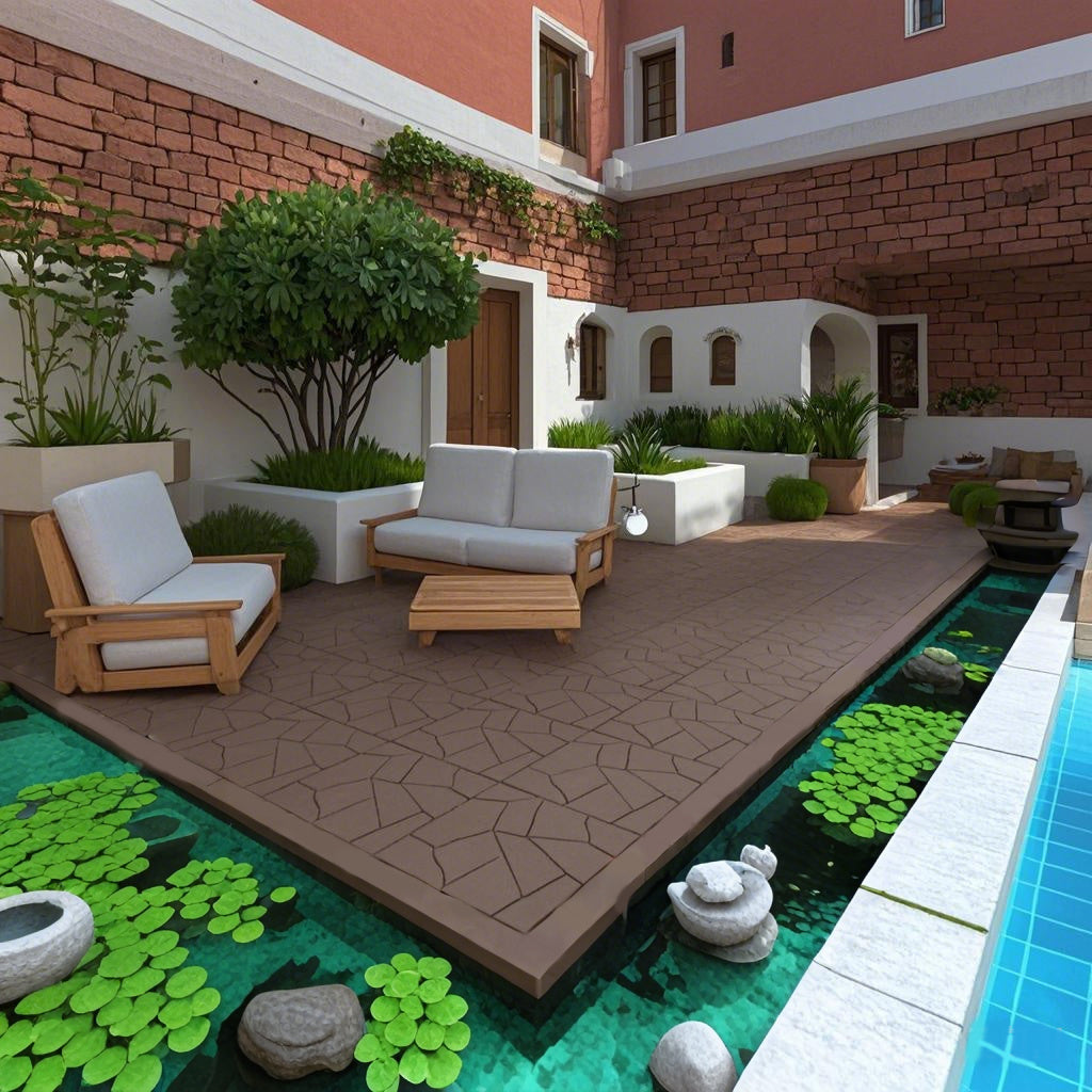 Waterproof, Wear-resistant, DIY Assembly, Garden, Courtyard, Balcony,plastic Flooring