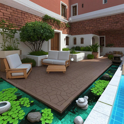 Waterproof, Wear-resistant, DIY Assembly, Garden, Courtyard, Balcony,plastic Flooring
