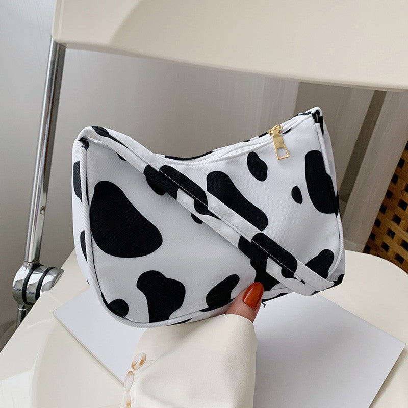 Sac à main femme papillon vache motif imprimé léopard sacs sous les bras petit sac à bandoulière