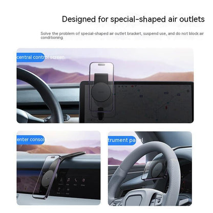 Magnetisk böjbar bilmobilhållare Trådlös laddare Telefonhållare 15W Car Dash Mount kompatibel med telefon