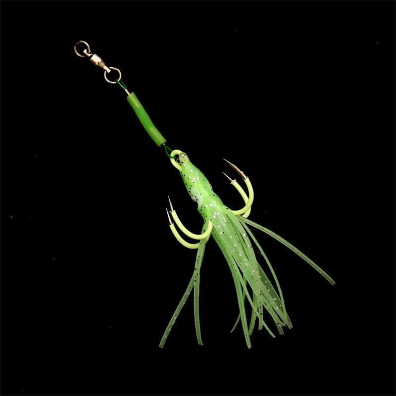 Luminous Octopus Four Hooks Without Barb Hooks