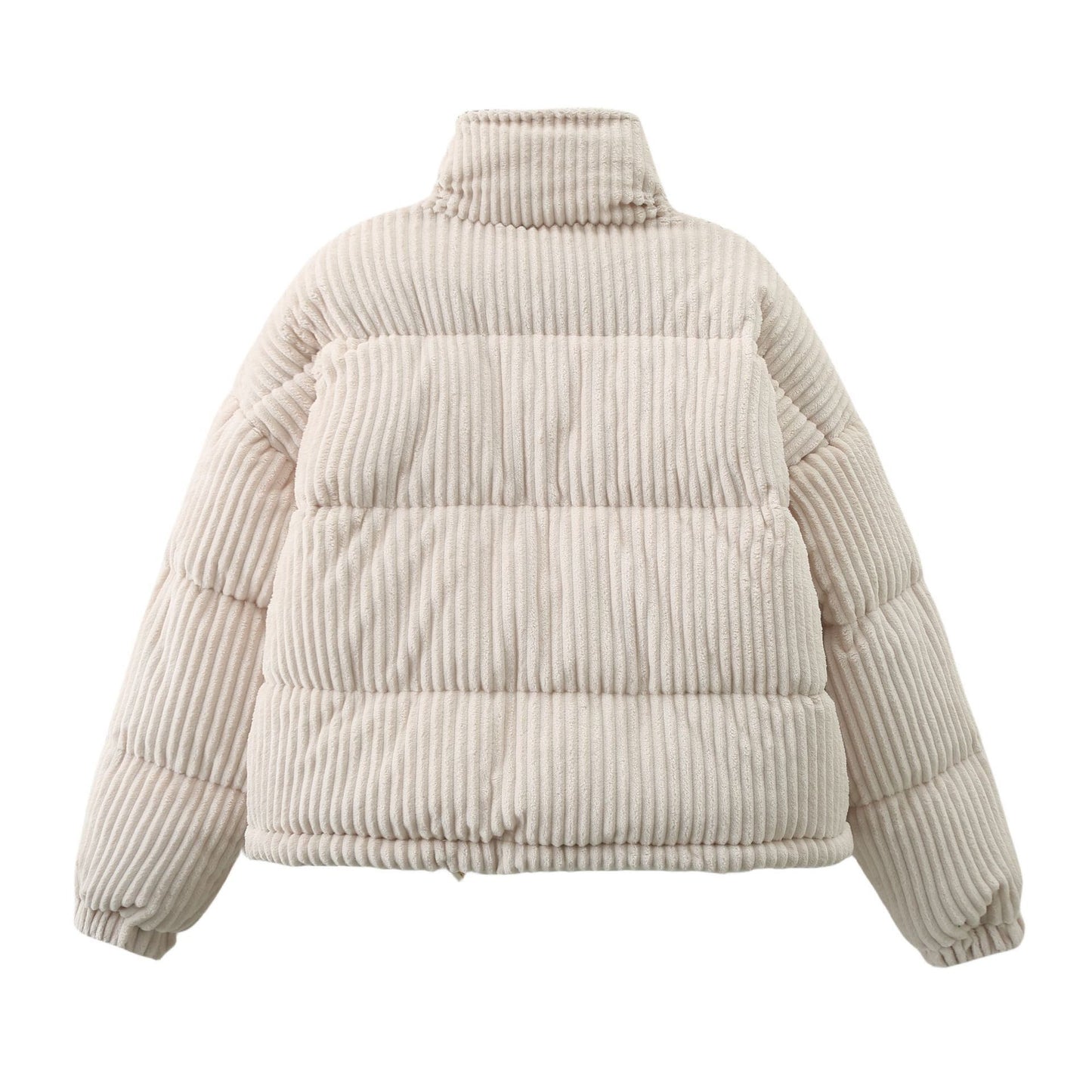 Manteau chaud en velours côtelé, manteau court et ample en coton