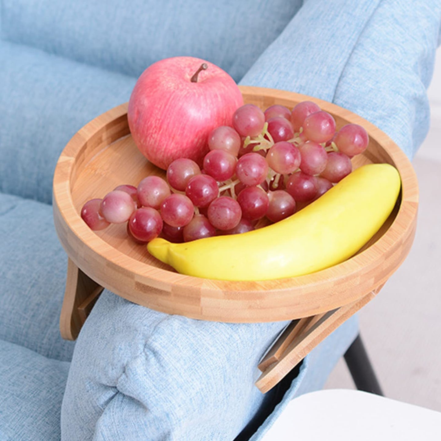 Potable Sofa Tray Table Wood Armrest Clip-On Tray Practical TV Snack Tray For Remote Control Coffee Snacks Home Accessories