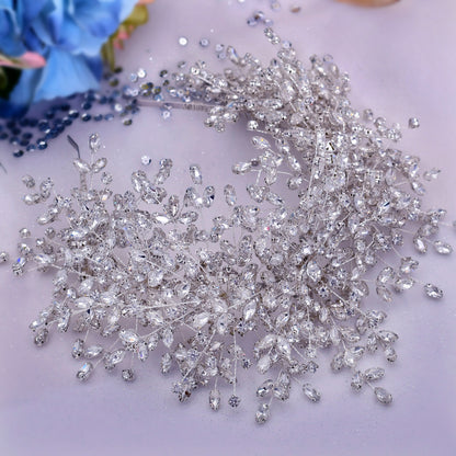 New Heavy Handmade Rhinestone Ice And Snow Queen Wedding Crown