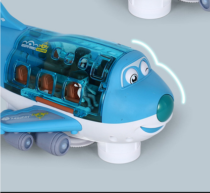 Electric Universal Cartoon Airplane Lights Music Rotation Toys