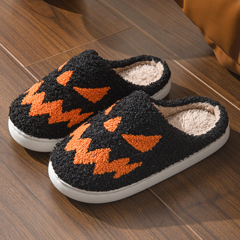 Halloween Towel Embroidery Couple Indoor Slippers