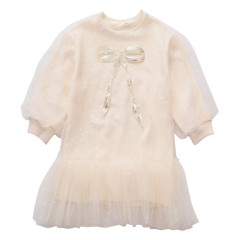 Robe de princesse en maille de style coréen pour les grands enfants