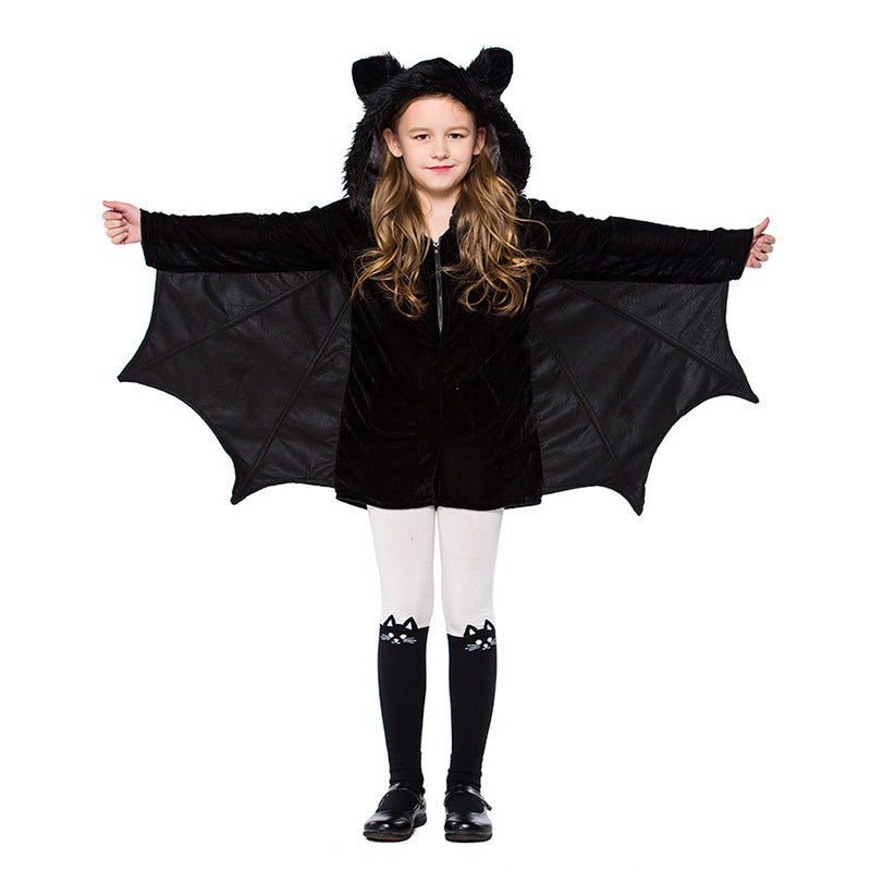 Costume d'Halloween pour enfants Costumes de cosplay chauve-souris noire