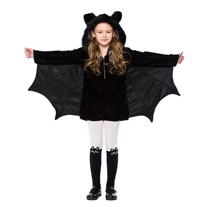 Costume d'Halloween pour enfants Costumes de cosplay chauve-souris noire