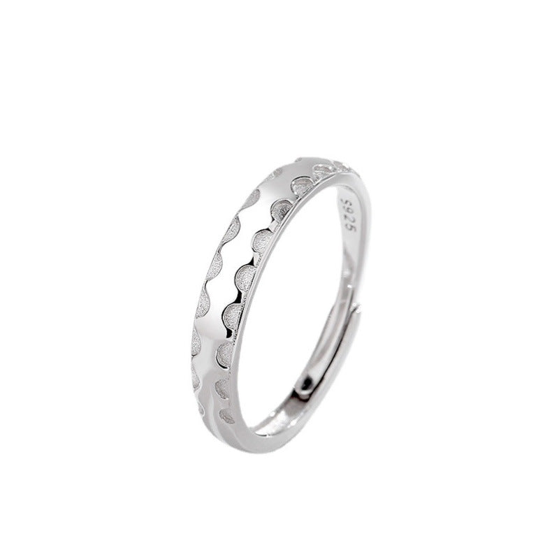 Sterling Silver Love Gear Couple Rings For Men And Women