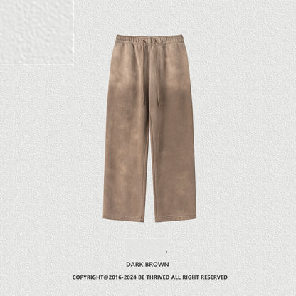 Men's Loose Velvet Thickened Wide Leg Straight Casual Pants