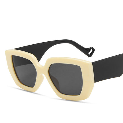 Side Sunglasses Personality Polygon Contrast Sunglasses Retro Sunglasses