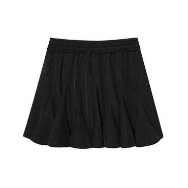 Professional Summer Mesh Lemon Print Elastic Waist Large Swing Skirt - Casual Design (Lightweight Fabric, Vibrant Pattern)