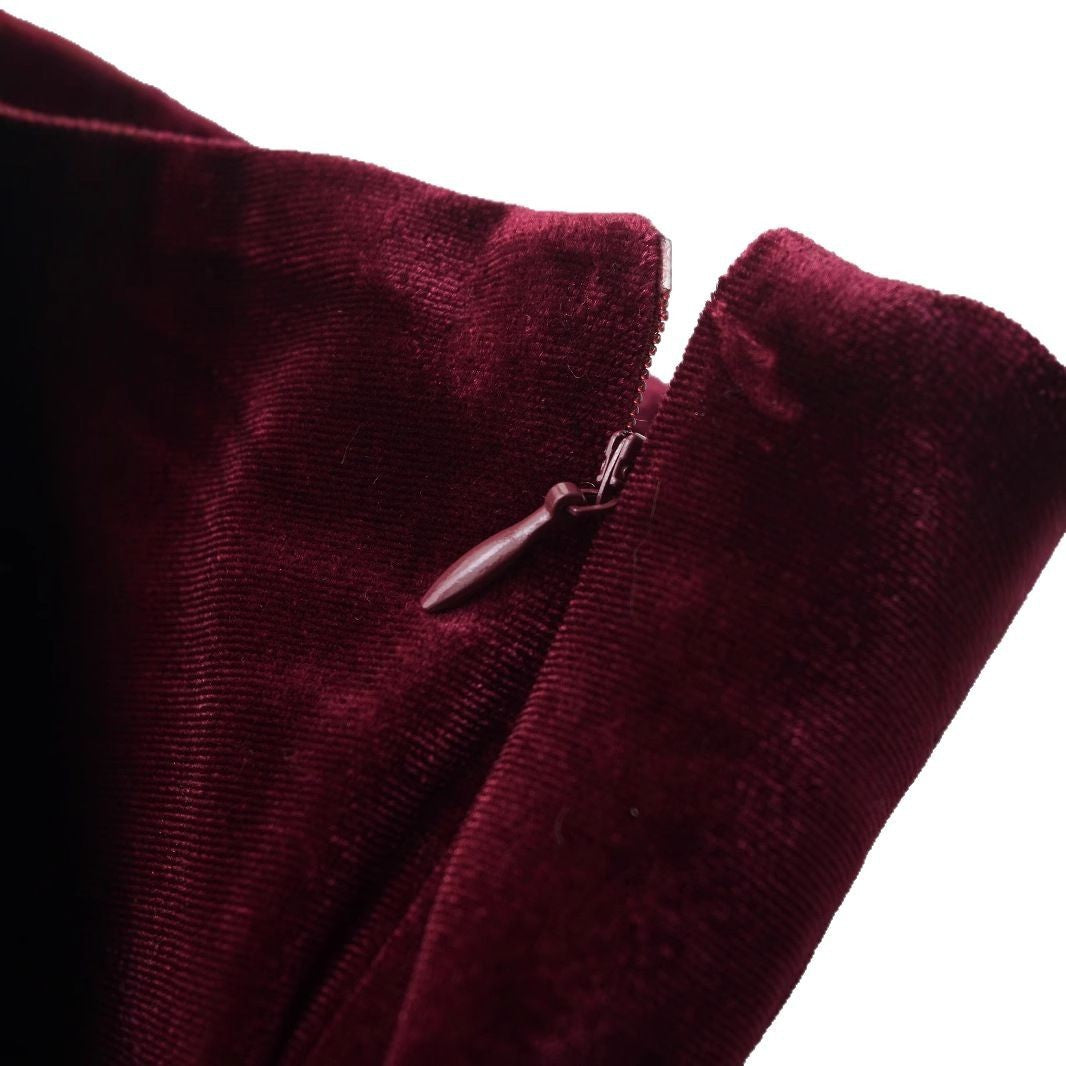 Women's Velvet A-Line Long Skirt - European Street Fashion