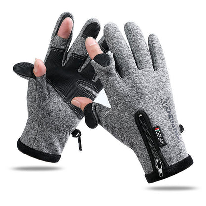 Warm And Waterproof Sports And Velvet Mountaineering Ski Gloves