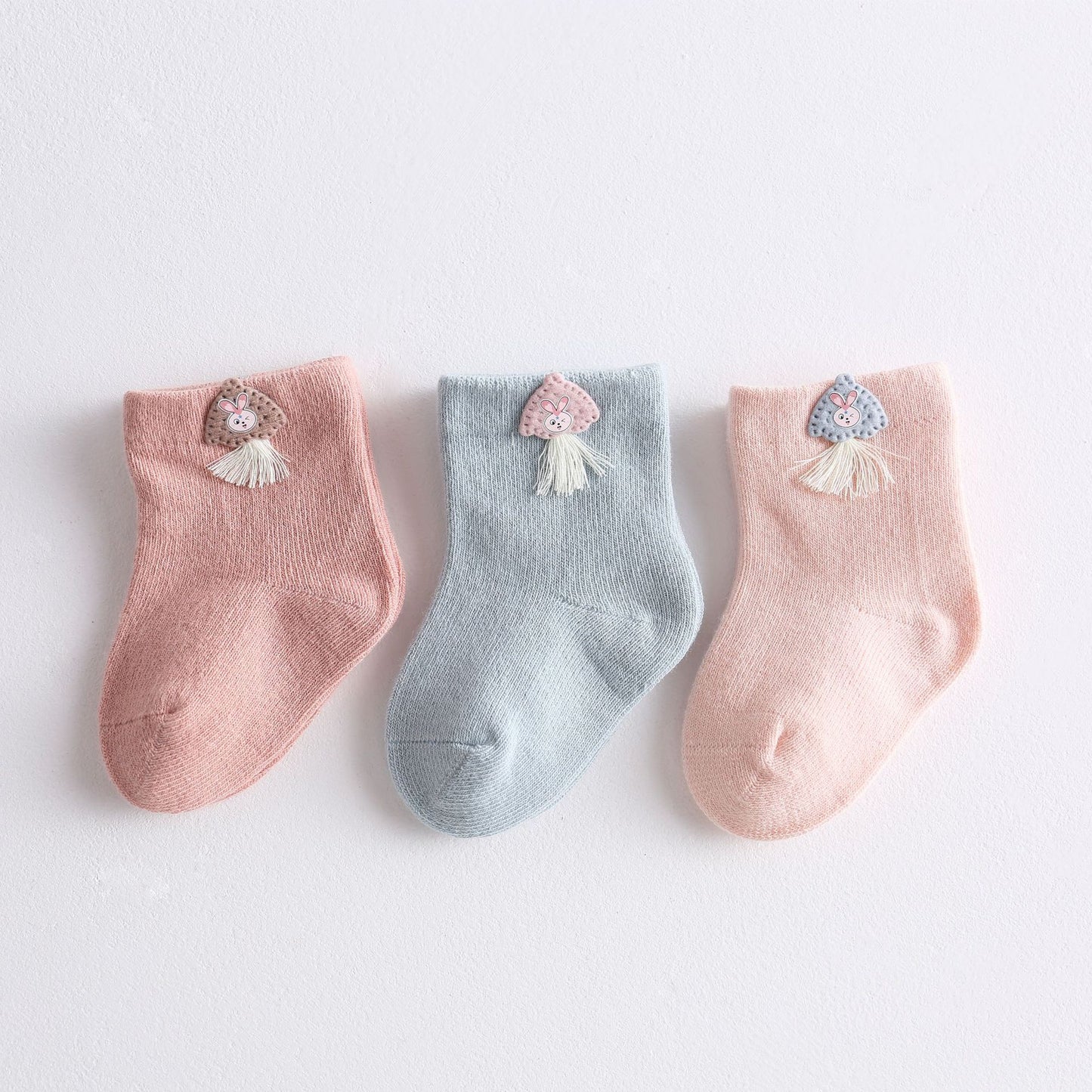 Accessoires de dessin animé, chaussettes pour bébé, chaussettes en coton désossées pour bébé