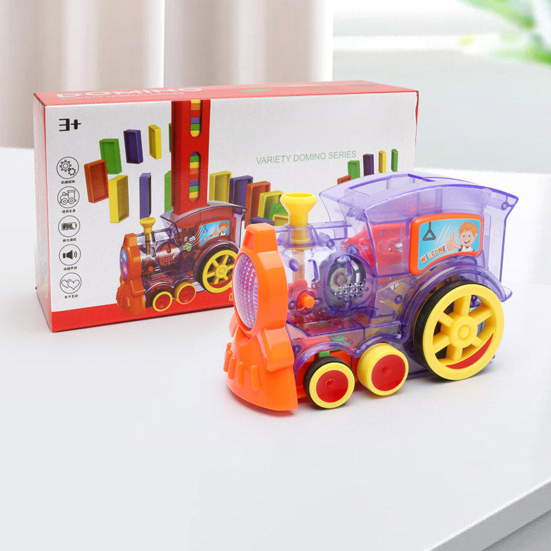 Jouets de Train Domino pour bébé, Puzzle de voiture, licence à libération automatique, blocs de construction électriques, jouet de Train