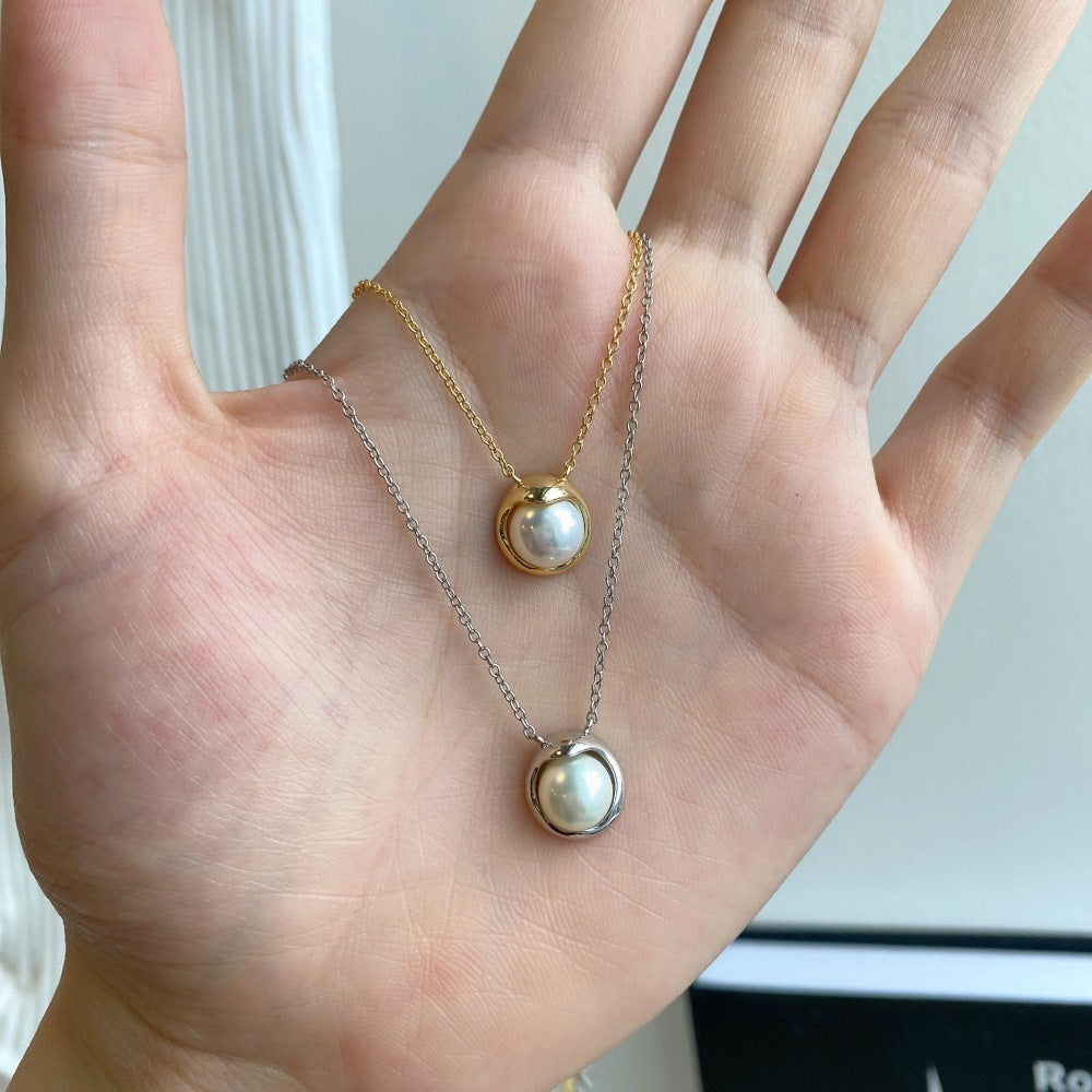 Round Pearl Necklace For Women