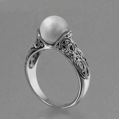 Inlaid artificial ABS pearl ring