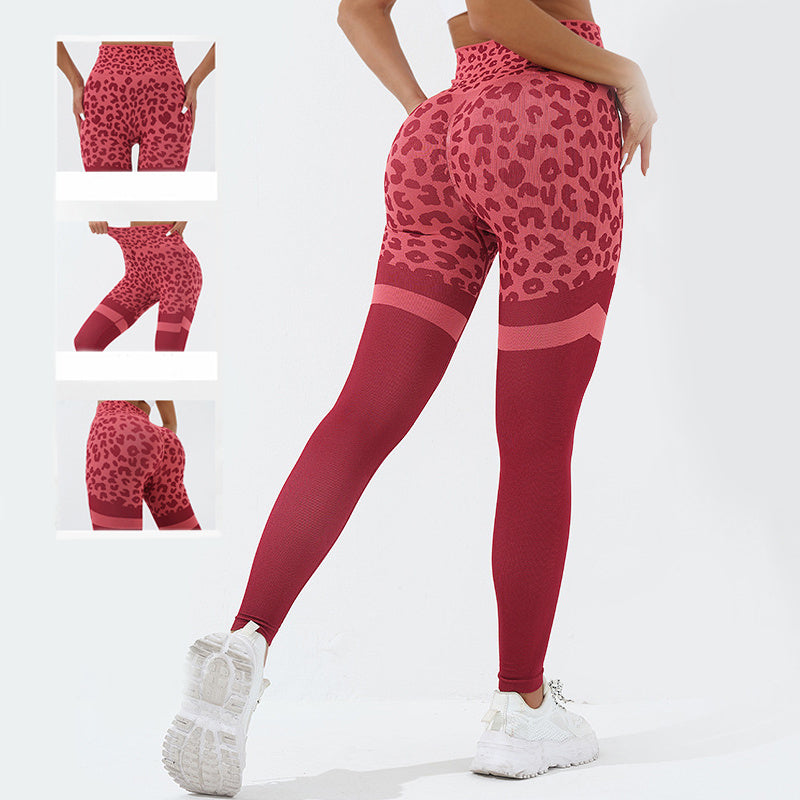 Pantalon de Fitness imprimé léopard pour femmes, taille haute, levage des fesses, Leggings sans couture, élastique, course à pied, entraînement sportif, pantalons de Yoga, tenues de gymnastique, vêtements