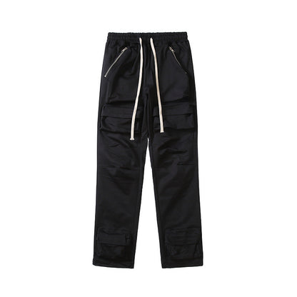 Men Cargo Pants Drawstring Ankle Pockets