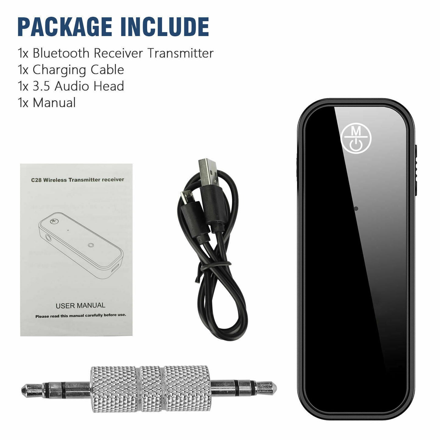 Bluetooth 5.0 2in1 émetteur récepteur voiture adaptateur Audio sans fil USB 3.5mm Aux